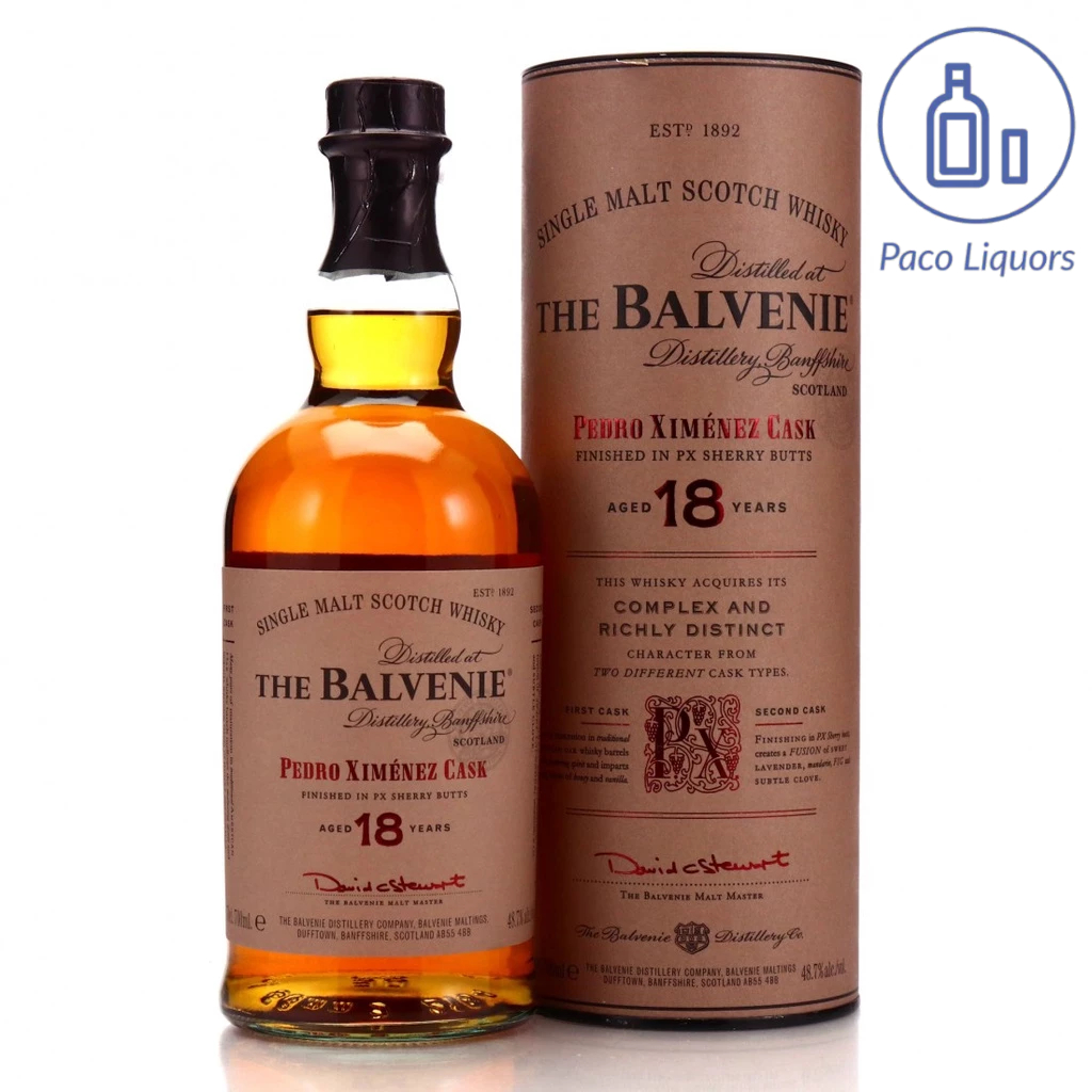 BALVENIE 18 PEDRO XIMÉNEZ PX CASK 18 YEAR OLD 700ML 48.7% Single Malt Whisky