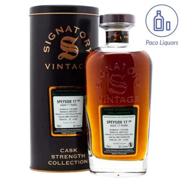 Macallan 'Speyside 17' 2005 Signatory Vintage 17 Year Old Cask Strength 56.9%abv
